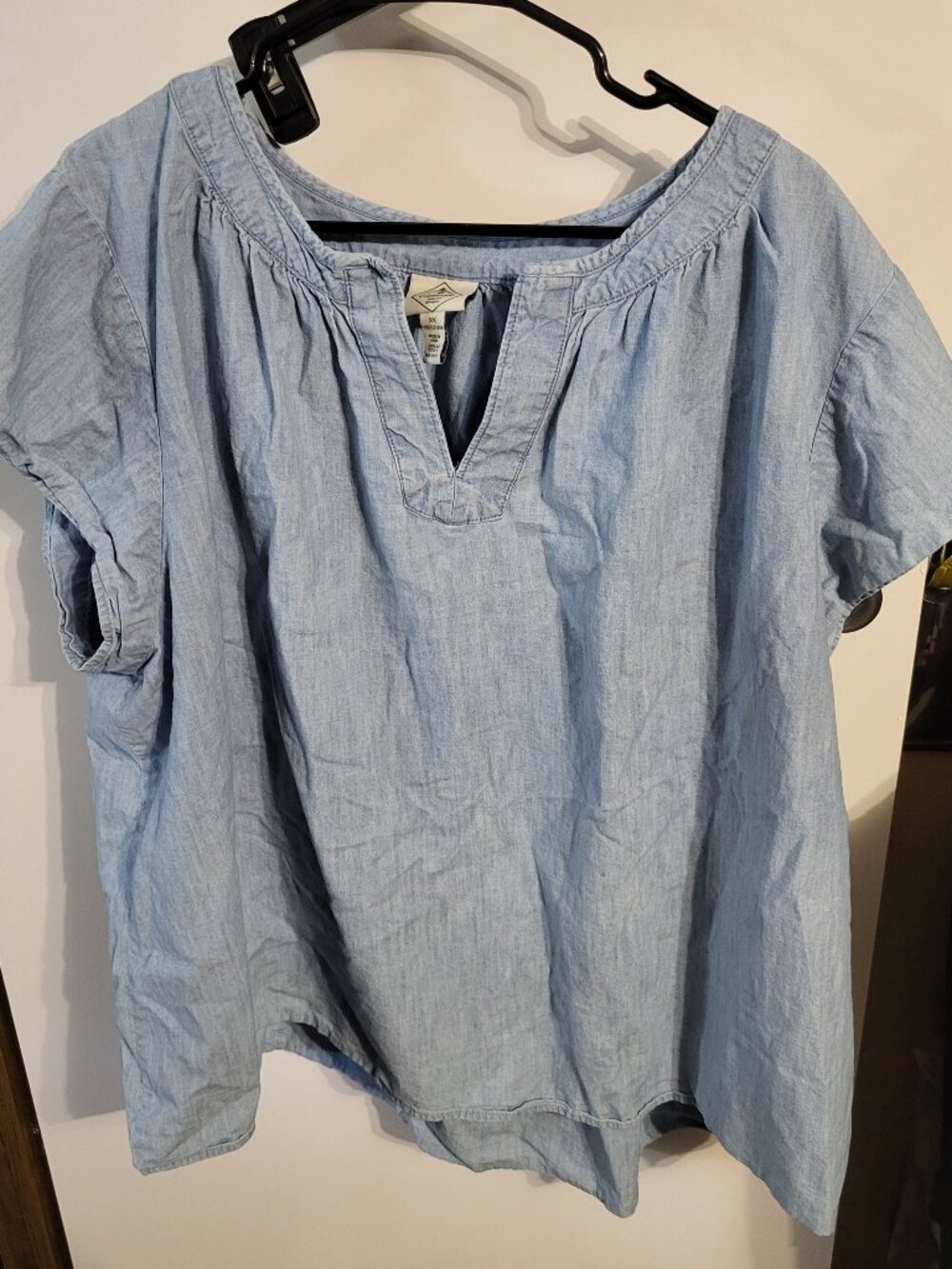 ST JOHNS BAY DENIM SHIRT SZ 3X